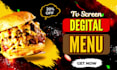 do digital menu, animated menu, TV screen for restaurant