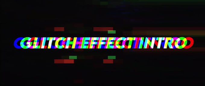 make glitch effect intro outro