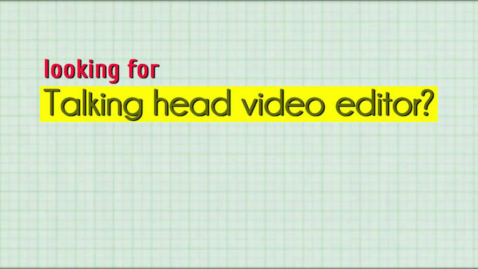edit your talking head youtube video professionally
