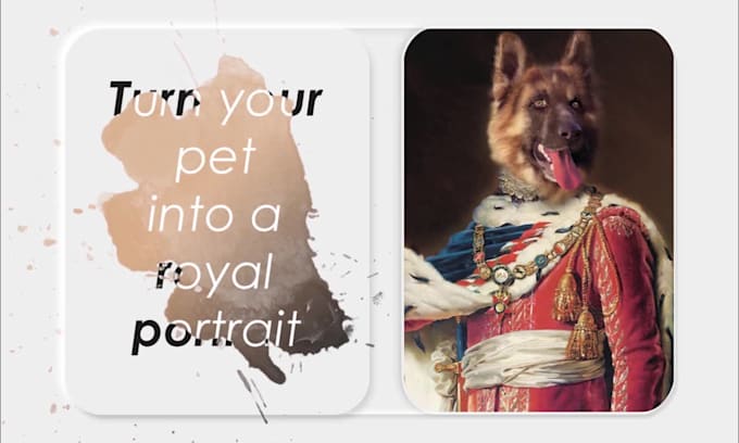 transform your pet into a royal portrait
