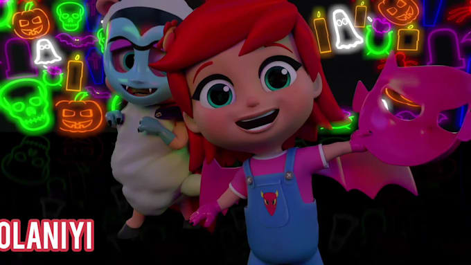 design 3d kids animation with unique characters