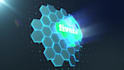 create high tech intro hexagons logo animation