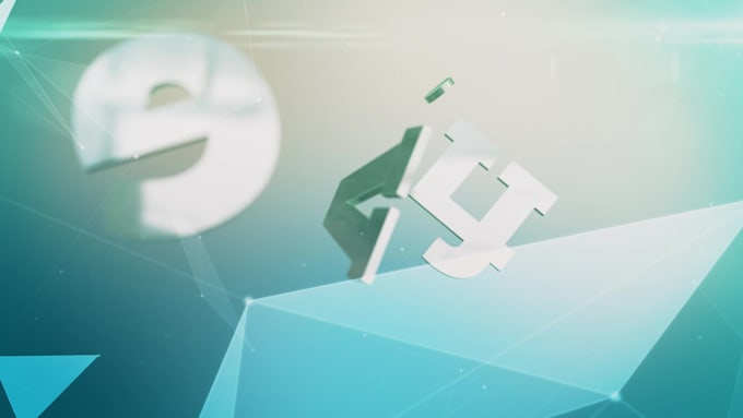 make a futuristic clean 3d logo intro animation in HD
