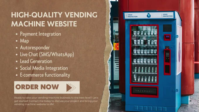 design build vending machine website woocommerce in namecheap, godaddy, ionos