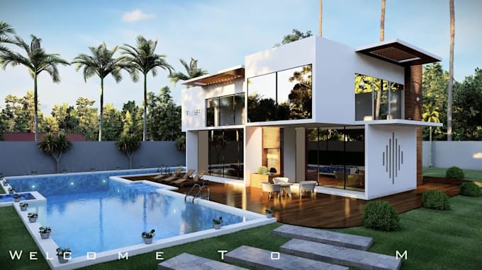 create realistic architectural rendering interior and exterior