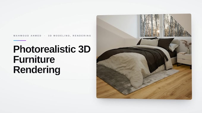 create photorealistic 3d furniture rendering and modeling