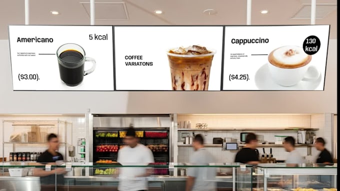 create a professional animated menu for your restaurant