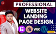 create elementor landing sales page shopify wix systeme io landing page