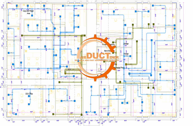 create efficient hvac ductwork design for building permit