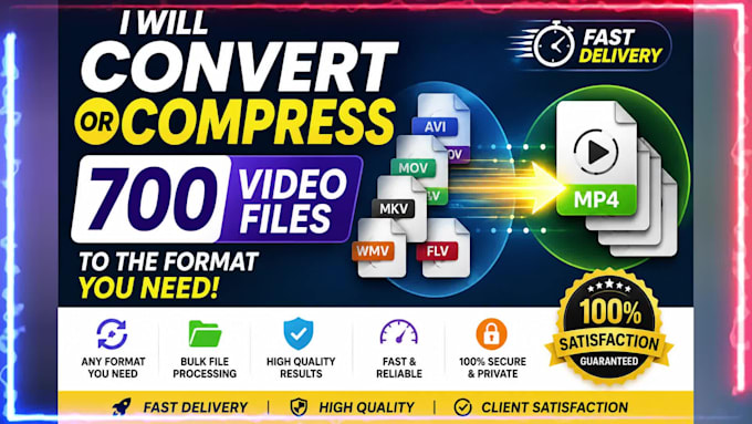 convert or compress 700 video files to the format you need