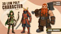 create 3d low poly character modeling, rigging for game assets and animation