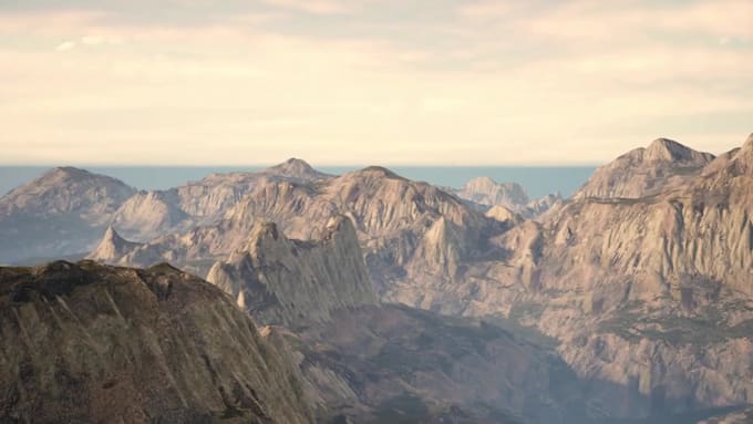 create realistic unreal engine heightmap design, aaa open world landscape