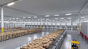 create 3d warehouse automation factory logistics  industrial animation
