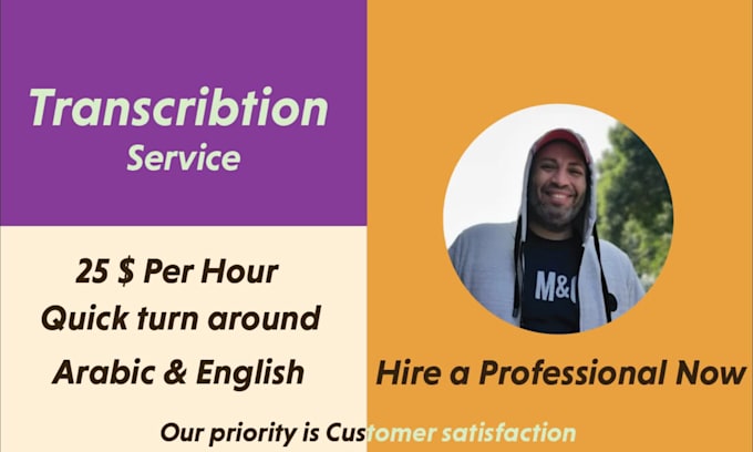 transcribe youtube, podcast, or any video or audio file, arabic transcription