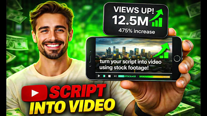 turn your script into video using stock footages