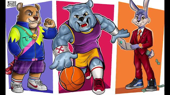 create a custom logo design for a cartoon character or a mascot