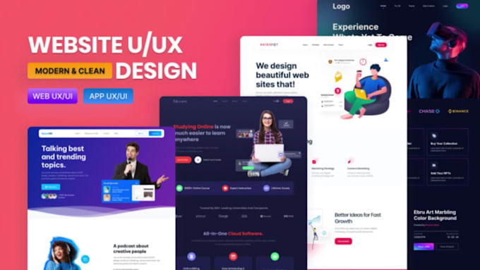 do clean professional web landing page UI UX design figma