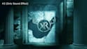 create 3d ancient stone door open logo reveal intro animation