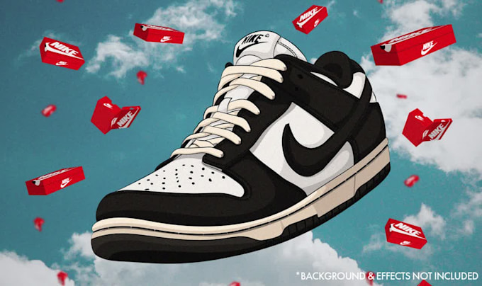 Dibuja una zapatilla o zapato al estilo de una caricatura