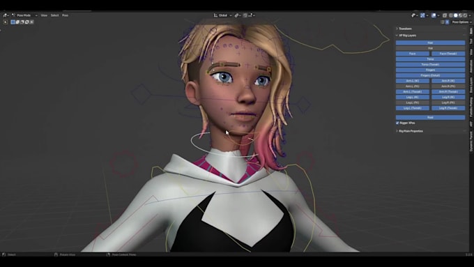 do character rigging unity unreal engine 3d rigging facial and body rig vtuber
