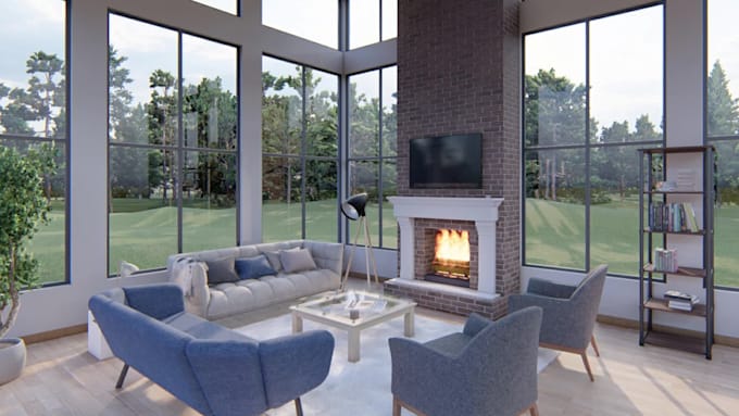 design home interiors and render 3d visualizations