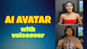 create ai talking avatar with girl voiceover