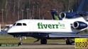 add your logo or text on a business jet plane video