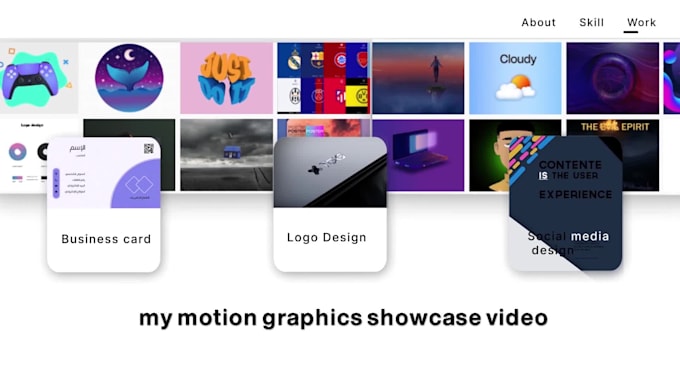 create a motion graphics CV portfolio video