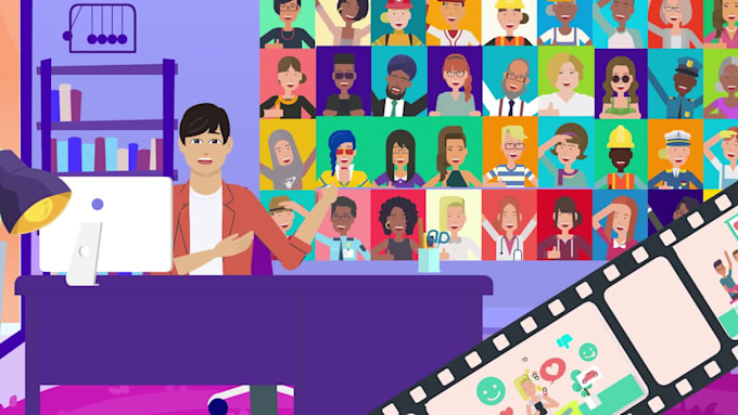 create 2d animated explainer video or 2d animation video