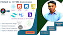 convert figma to responsive HTML,CSS,js, react website