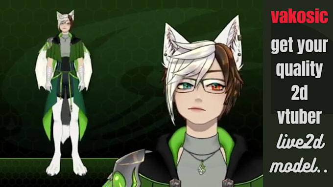 design 2d vtuber, live2d vtuber chibi, 2d vtuber model, live2d model
