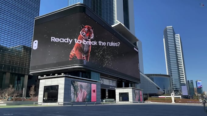create anamorphic 3d product animations for led billboard ads