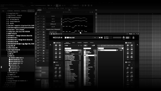 remake a backing track or instrumental in rock or other genres