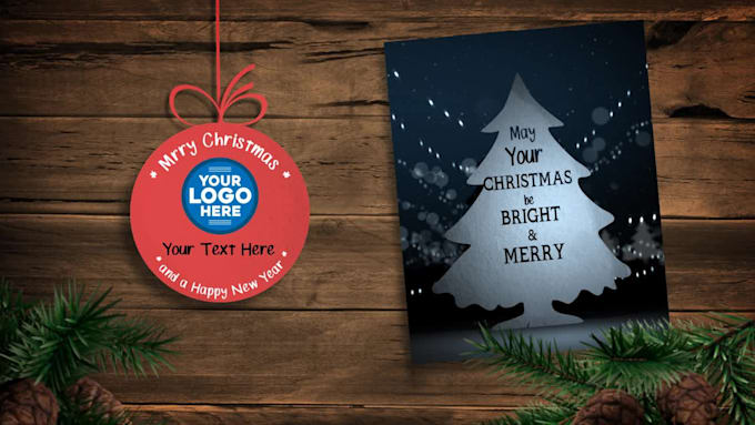 customize happy christmas greetings video