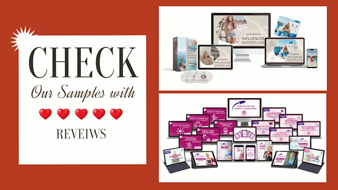 design digital product mockup and ecover bundle