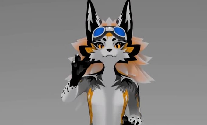 Custom vrchat avatar design furry avatar vrc avatar model dynamic bones ...
