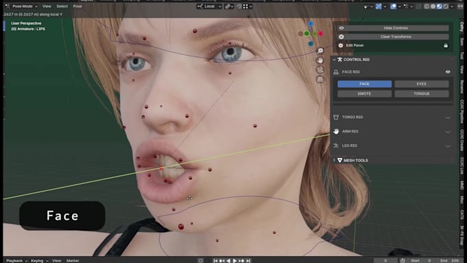 rig advanced 3d character in blender for unreal engine