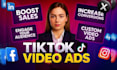 create viral tik tok video ads, dropshipping facebook ads creatives