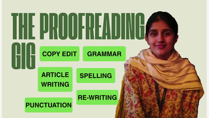 proofread, copy edit and rewrite articles or blogs