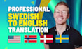 do professional english and swedish translation