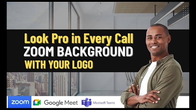design professional zoom virtual background within 24 hours