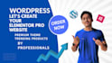 set up a pro develop and modern wordpress website design