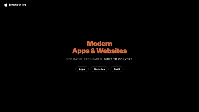 create a modern promotional video for your website or app
