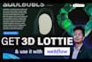 create awesome interactive 3d lottie animation for webflow