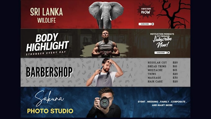 create professional youtube banners