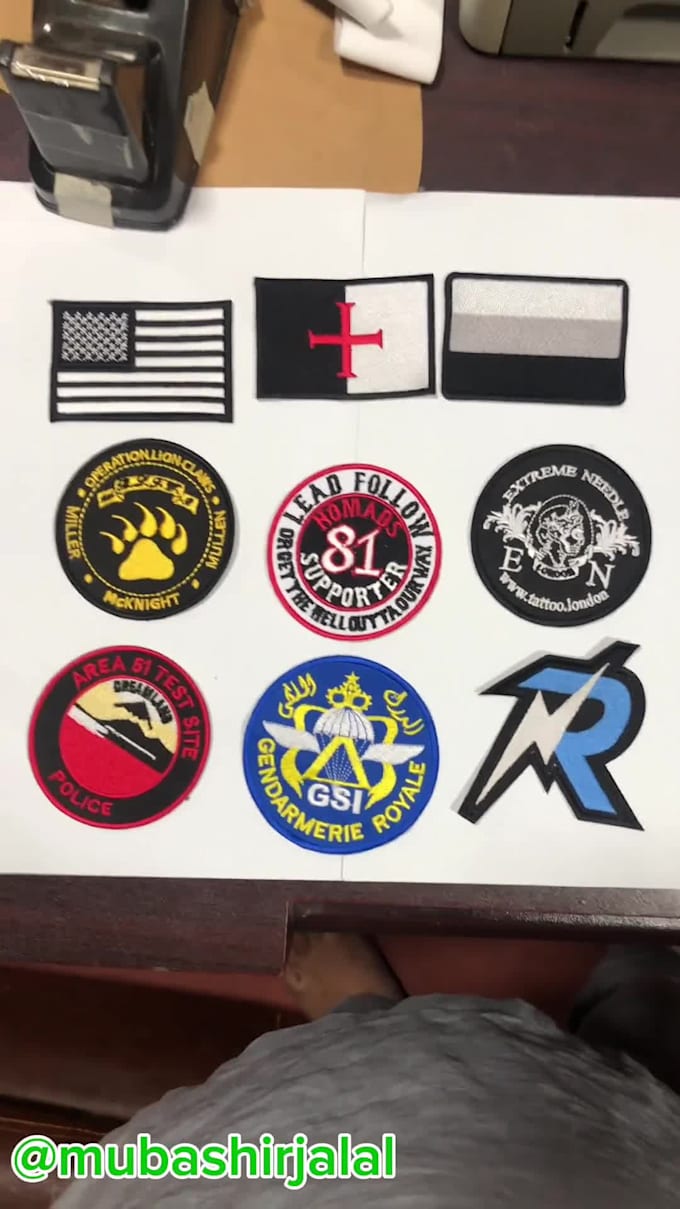 custom embroidered patch ,iron on patch, velcro and ship