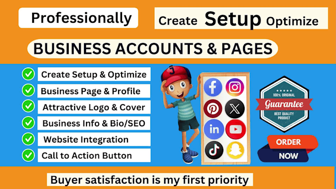 Perfect create, setup and optimize all social media accounts and ...