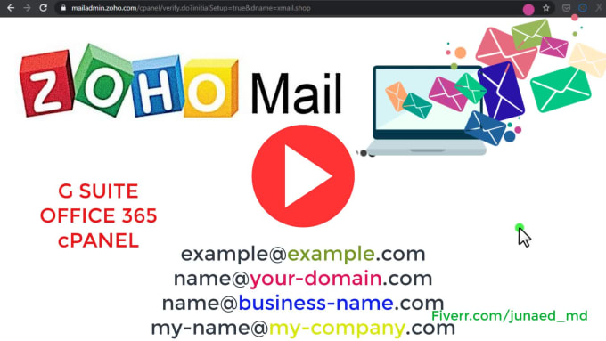 Create and fix business email or domain email with zoho mail,g suite,office  365 by Junaed_md | Fiverr