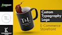 create custom typography logo for ecommerce storefront