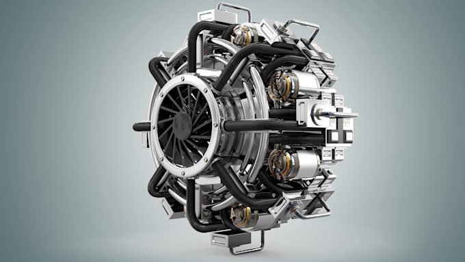 do industrial 3d model and photorealistic rendering